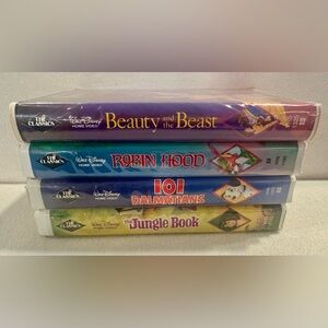 Vintage LOT of 4 Walt Disney Black Diamond Classics (VHS) Early 90’s